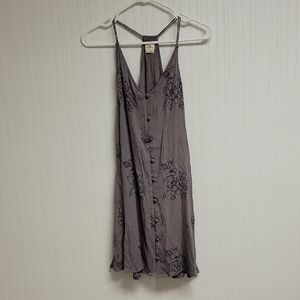 O'Neill Lightweight Floral Summer Dress Xsmall. New With Tags Grey Black Womens